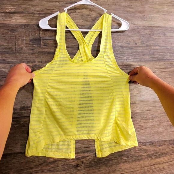 Zyia Vibrant Yellow Striped Women's Tank Top - Picture 1 of 6